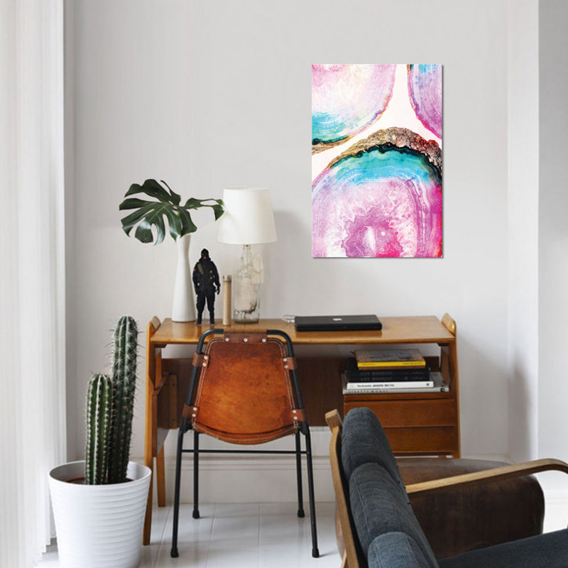 « agate pattern », impression sur toile, H 26 po x l 18 po x P 1,5 po, Toile tendue, Pas de tapis