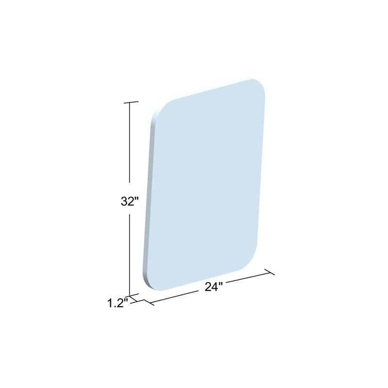 Sanon Flat Wall Mirror, 32" x 24"