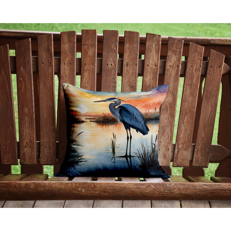 Coussin Blue Heron, Carré 14 po