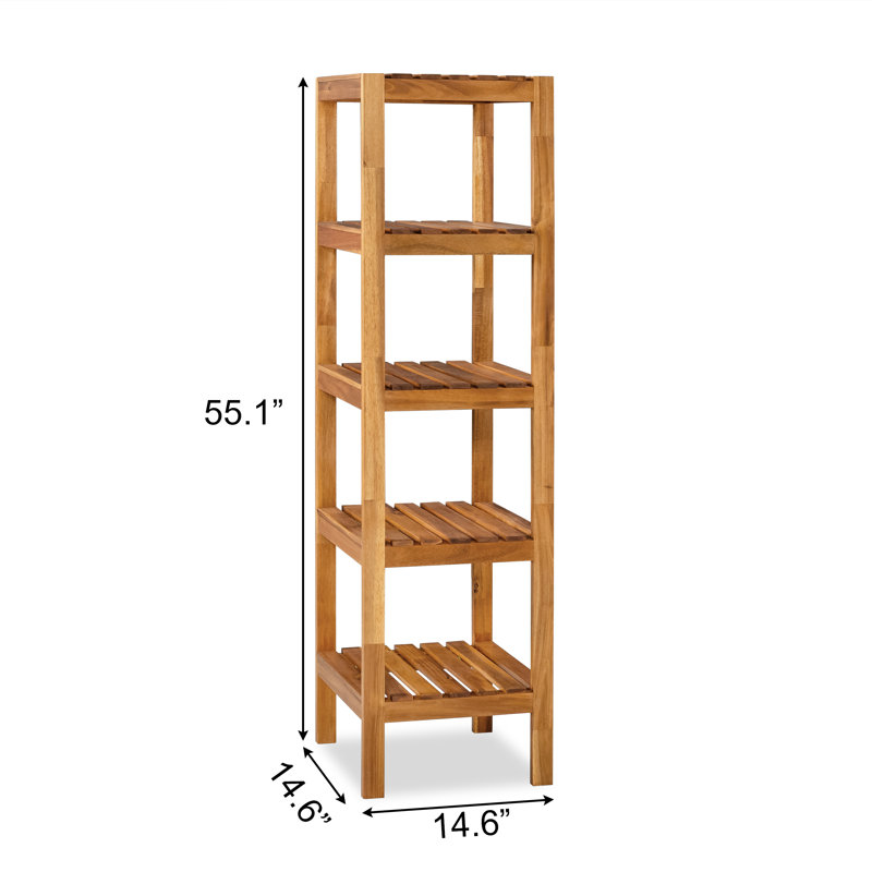 5-Tier Acacia Wood Conner Rack, 5
