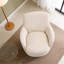 Fauteuil demi-tonneau pivotant en velours, fauteuil d'appoint pivotant-1320979928