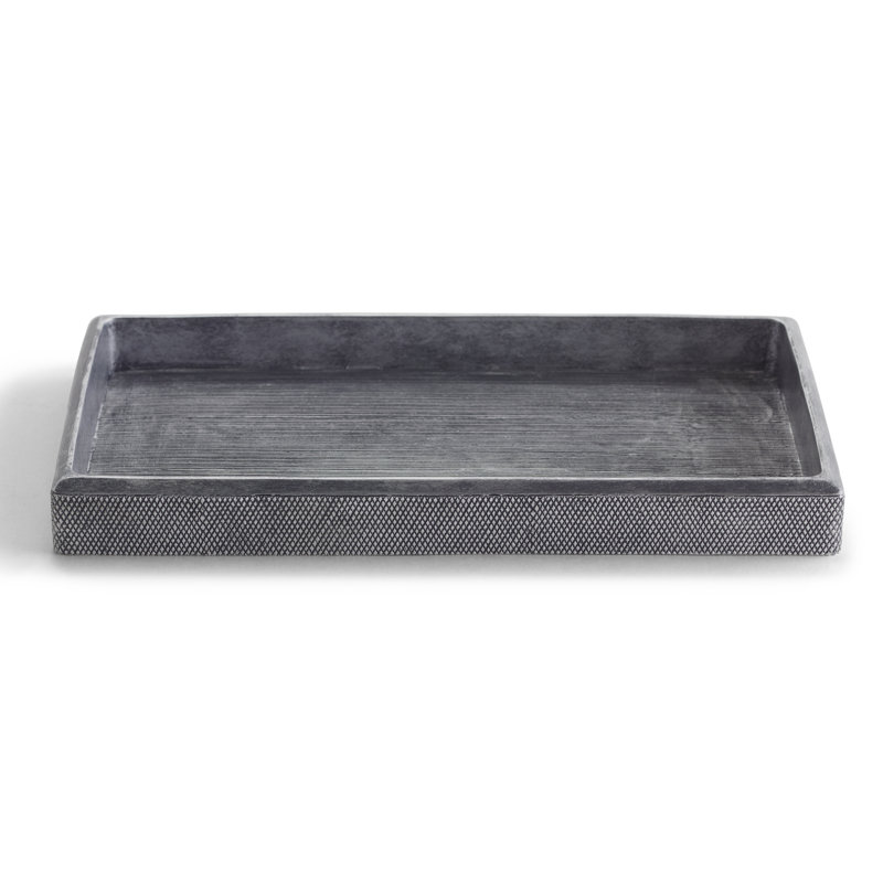 Silver Resin Mesh-Like Industrial Bathroom Tray