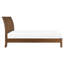 Grand lit plateforme transitionnel, tête de lit, brun Vibe