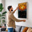 Balloon at Dawn Modern - Wrapped Canvas-992287616-992287641