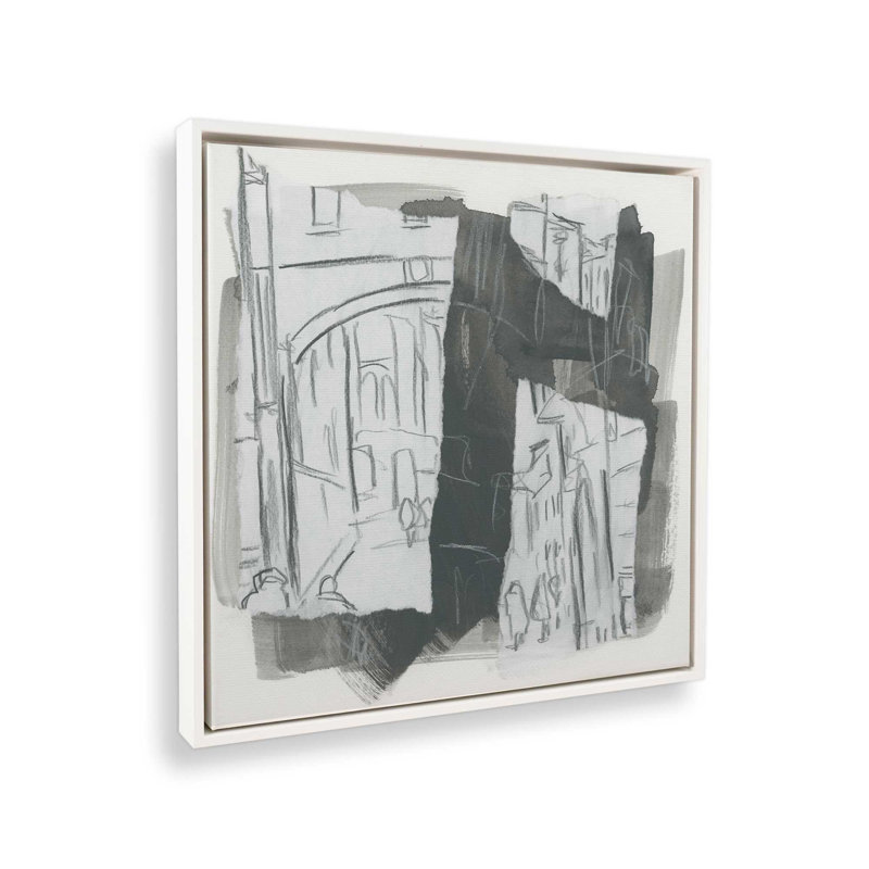 «Street Shadows I» par June Erica Vess, reproduction d'art sur toile, H 30 po x l 30 po, Blanc