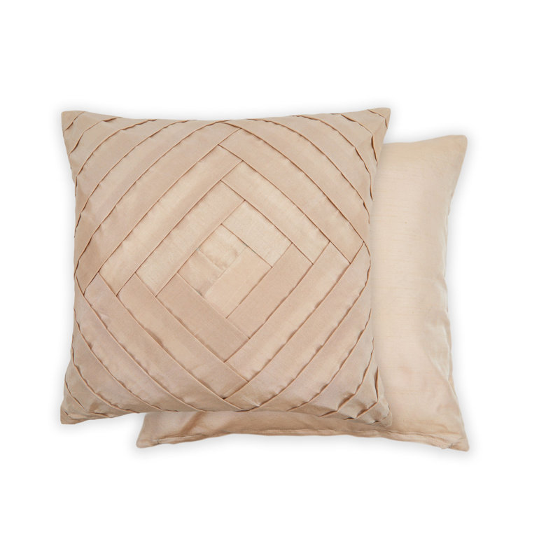 Bowery Geometric Square Cushion, Taupe