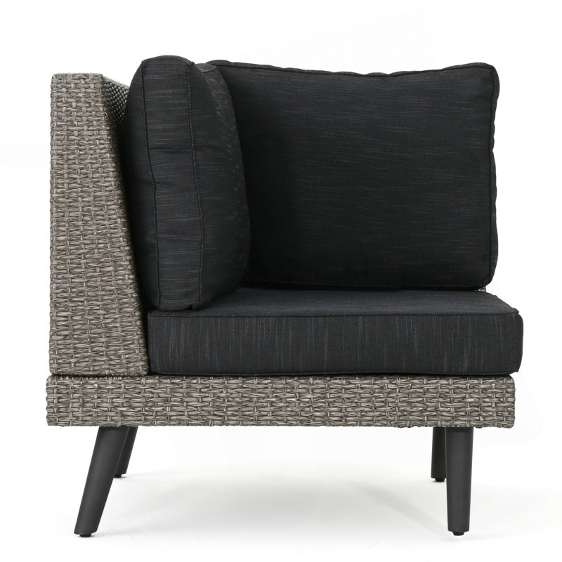 SOFA SET CORNER+TABLE - BROWN