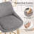 Swivel Upholstered 26.8'' Linen Counter Stool With Solid Wood Frame-1044971557