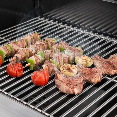 Grille à gaz 17,5 po pour barbecue Weber Spirit 300 Series, 7638 7639 Remplacement des grilles de cuisson en acier inoxydable pour Weber Spirit 700, argent / or / platine B & C, Genesis 1000-3500