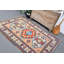Tapis turc Anatolian Deluxe Boho Vintage idéal pour les chambres à coucher avec un design rose antique bleu / rose