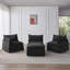 Canapé modulaire avec repose-pieds, tissu en chenille doux, assise confortable et structure en bois robuste pour le salon-1992326183