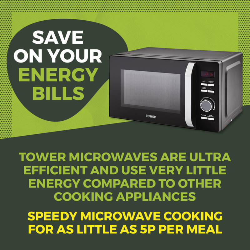 Tower Renaissance 44cm 20m³ L 800W - Watt Countertop Microwave