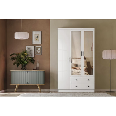Berend 3 Door Manufactured Wood Wardrobe