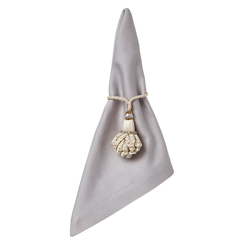 Brussels Square Napkin, Gray Solid