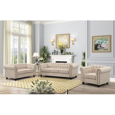 Lossett 3 - Piece Living Room Set