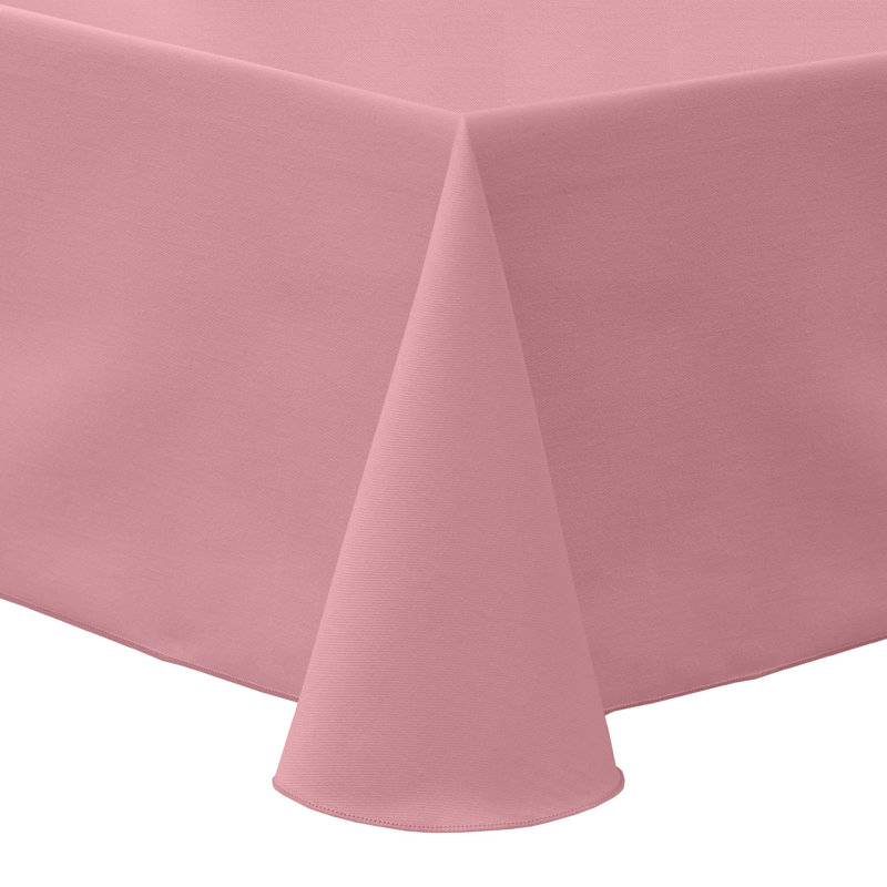 Solid Color Tablecloth, 90" x 156", Dusty Rose, 3