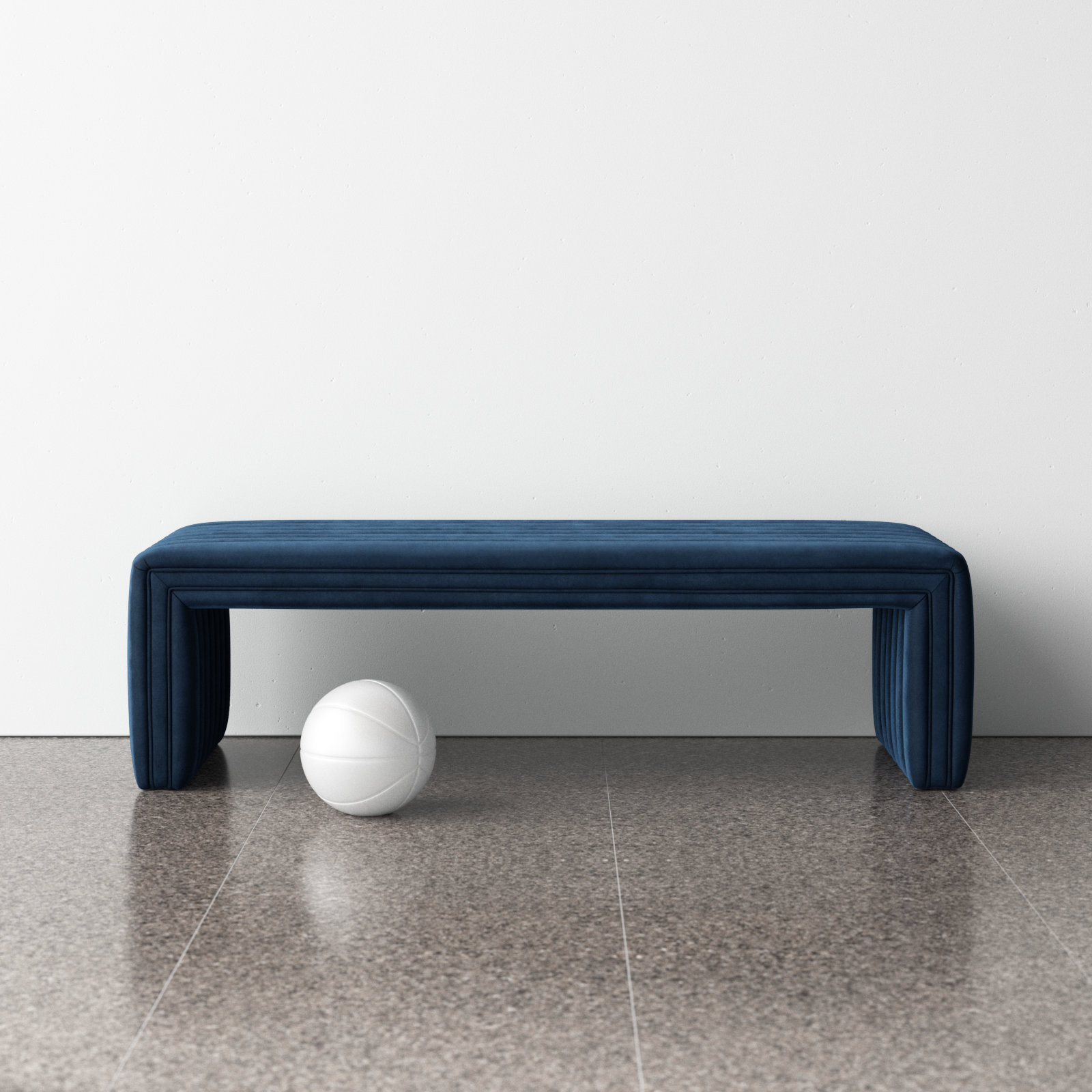Brandt 61" Dining Bench, Sapphire Navy