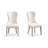 Iralyn 19.5"H French Country Upholstered Side Chair– Ivory Seat, Rustic Gray Frame
