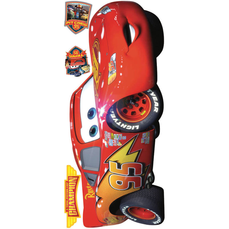 Disney Pixar Cars Lightning McQueen Giant Wall Decal