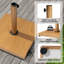 40 lb Base de parasol autoportante en béton avec roues, teck-1770539340