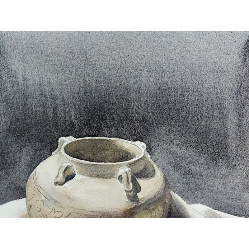 Une pomme et un pot | Art esthétique | Achintya Hazra | Aquarelle sur papier