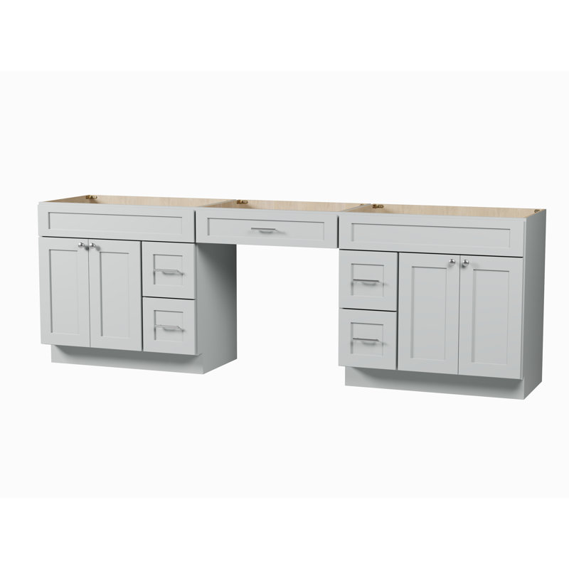 Base de meuble-lavabo double 102 seulement, Gris