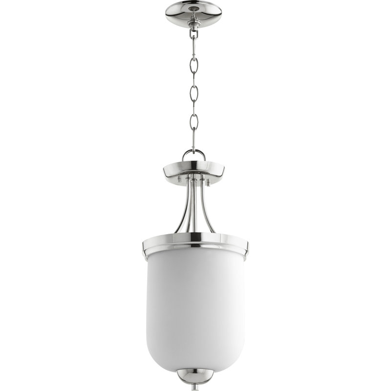 Luminaire suspendu pour urn 2 lumières unique Rhea, Nickel poli