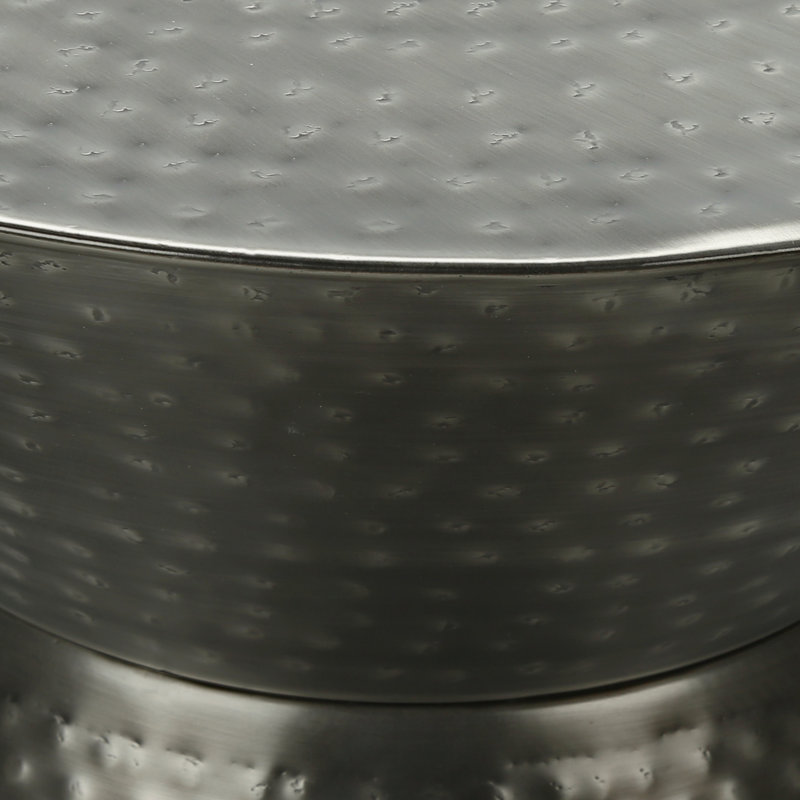 Table d'appoint, tambour, côté, bout, table de chevet, lampe, salon, chambre à coucher, métal, contemporain, moderne