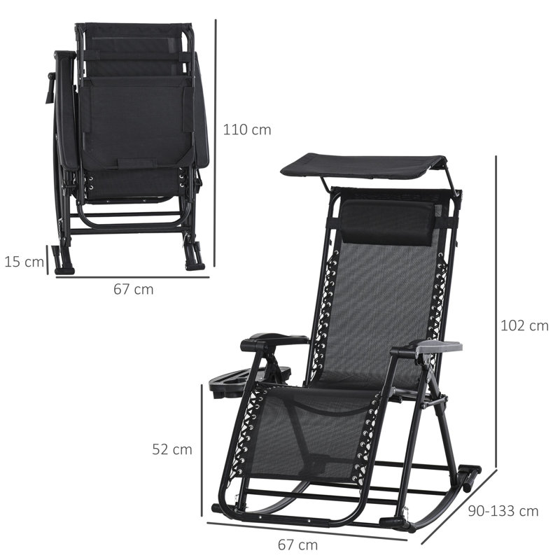 Haniel Steel Outdoor Chair, Black, Black