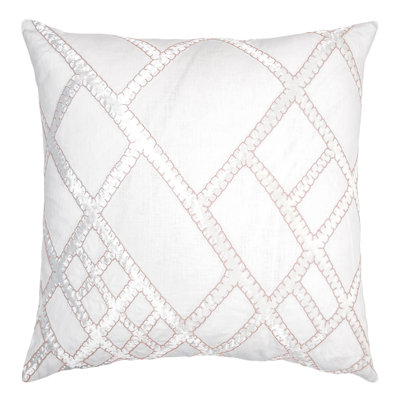 Net Linen Square Pillow Cover & Insert