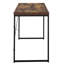 Bureau efficace en chêne patiné et noir avec pieds en métal