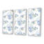 Fleurs de lin bleues - 3 pièces, reproduction sur toile-1850545875-1850545874