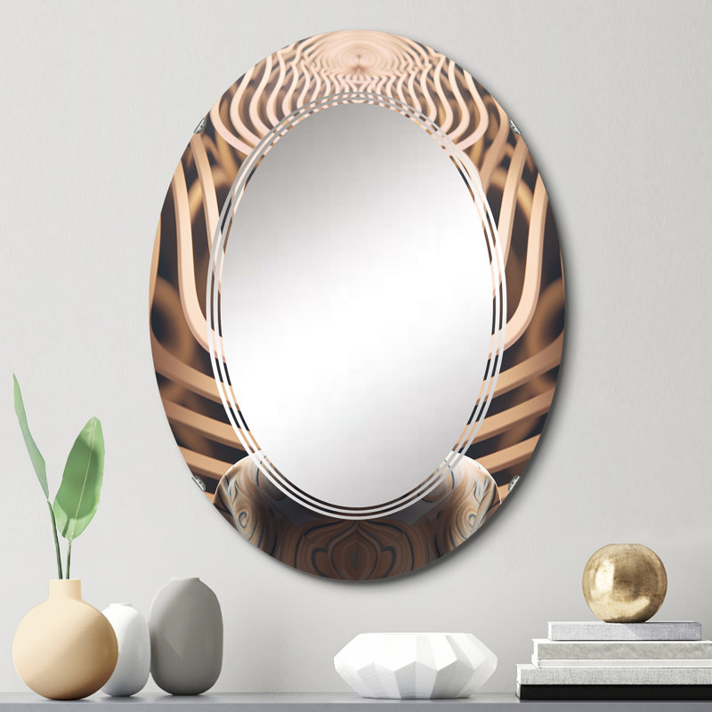Moyenne - Miroir mural moderne ovale, 30 po x 20 po