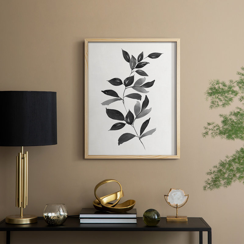 «Multi Leaf Montage I», reproduction encadrée - bois massif, H 30 po x l 24 po
