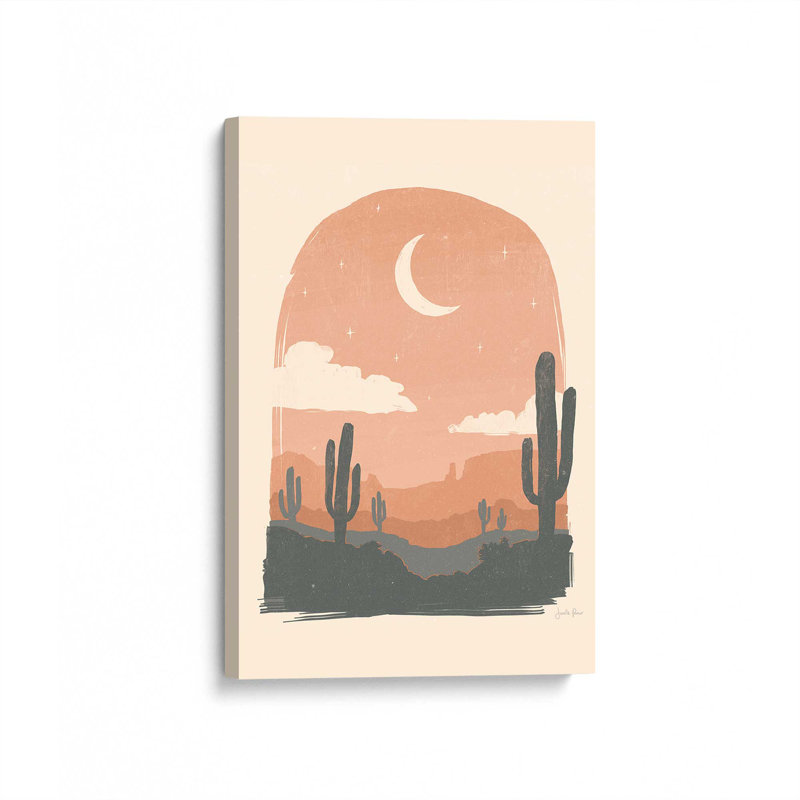 Cactus Silhouettes II sur toile tendue, H 12 po x l 8 po