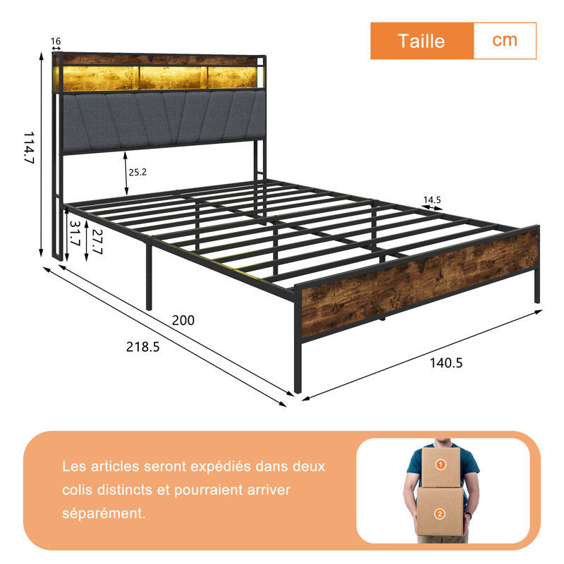 Bed, European Double (140 x 200 cm)