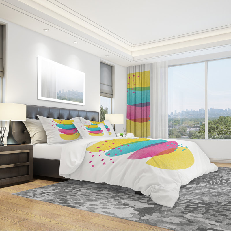 Ensemble de housse de couette minimaliste équilibre ii, Housse simple + 1 taie décorative