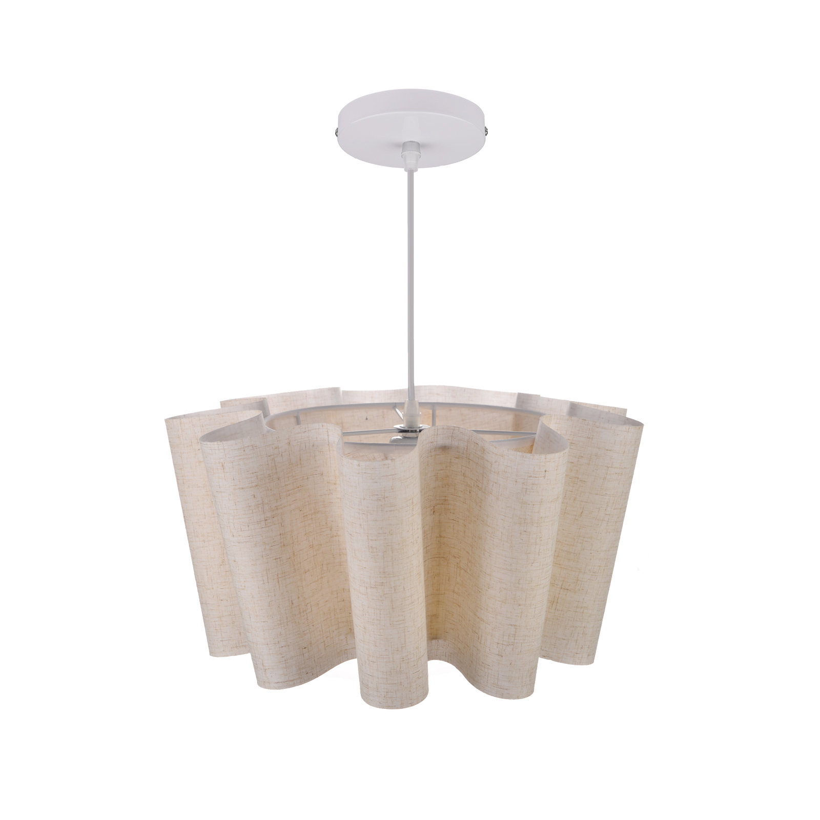 Dimmable Geometric Single Light Pendant, 86" H x 31.49" W x 31.49" D