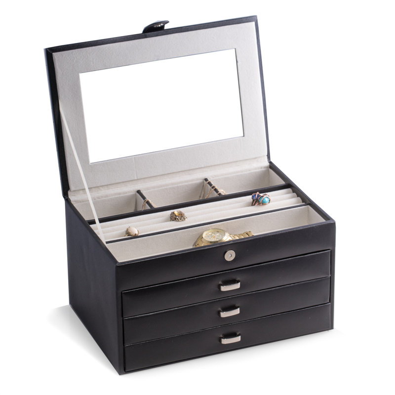 Leather Jewelry Box + Drawers