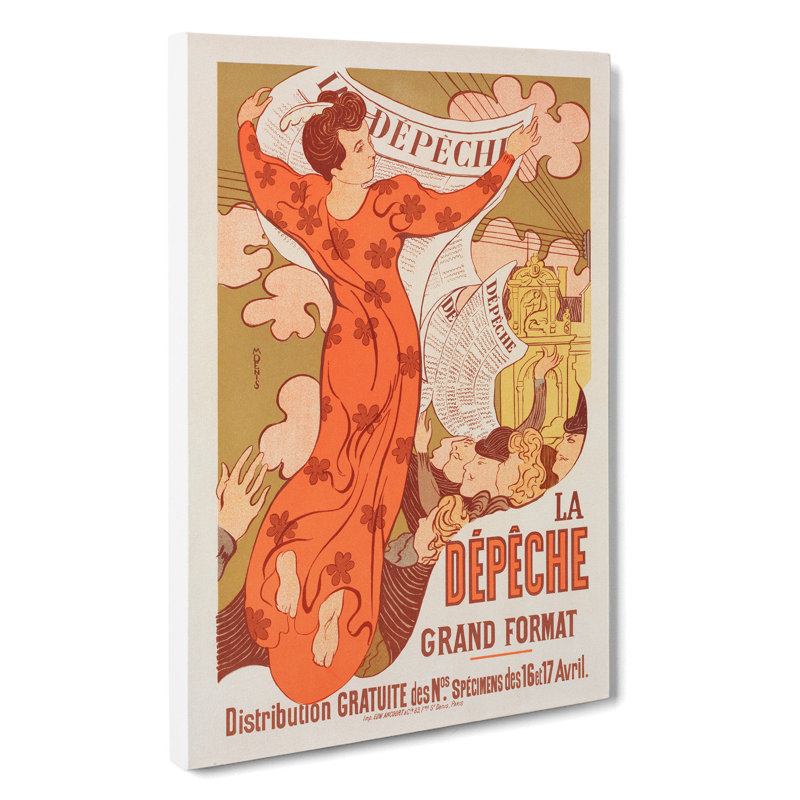 La Depeche De Toulouse by Maurice Denis - Wrapped Canvas, 76cm H x 50cm W x 3cm D