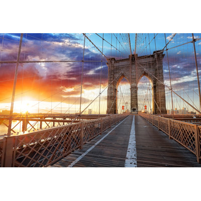 Dreyfus Brooklyn Bridge - Wrapped Canvas Print