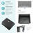 Attop Handmade Nano Black Stainless Steel Scratch-resistant 25 Inch Single Bowl Drop-in Kitchen Sink With Strainer