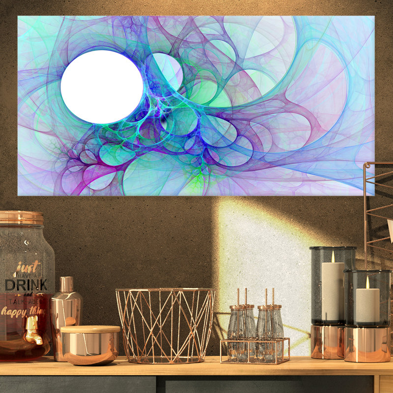 « clear blue fractal ange ailes », impression sur toile, H 16 po x l 32 po x P 1 po