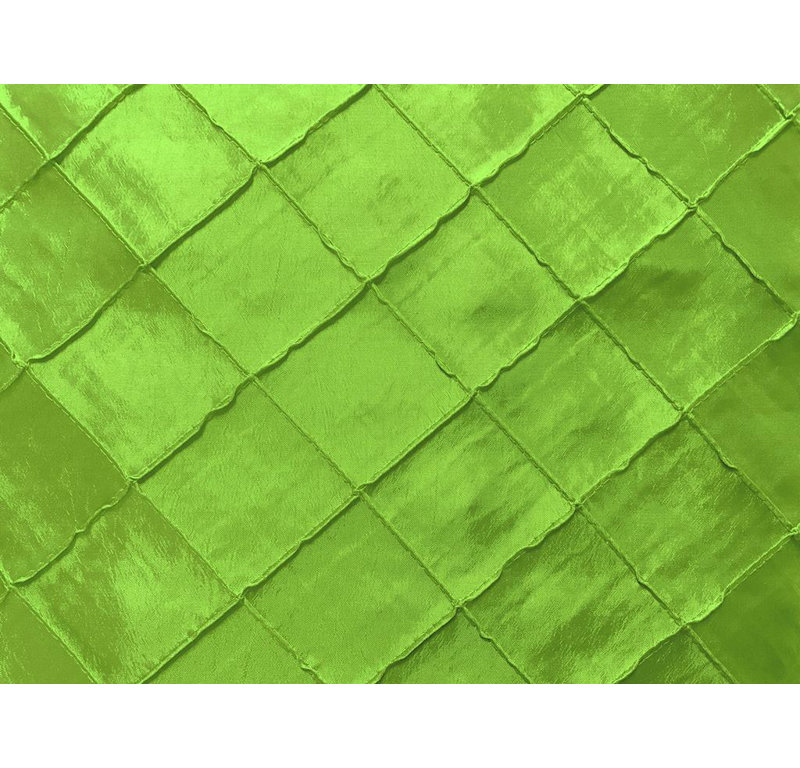 Pintuck Tailored Window Valance, 144"W x 9"L, Lime Green