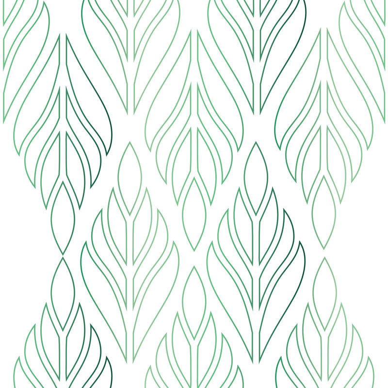 Deco Palm 10' L x 24" W Peel and Stick Wallpaper Roll, Green, PVC, Self-adhesive