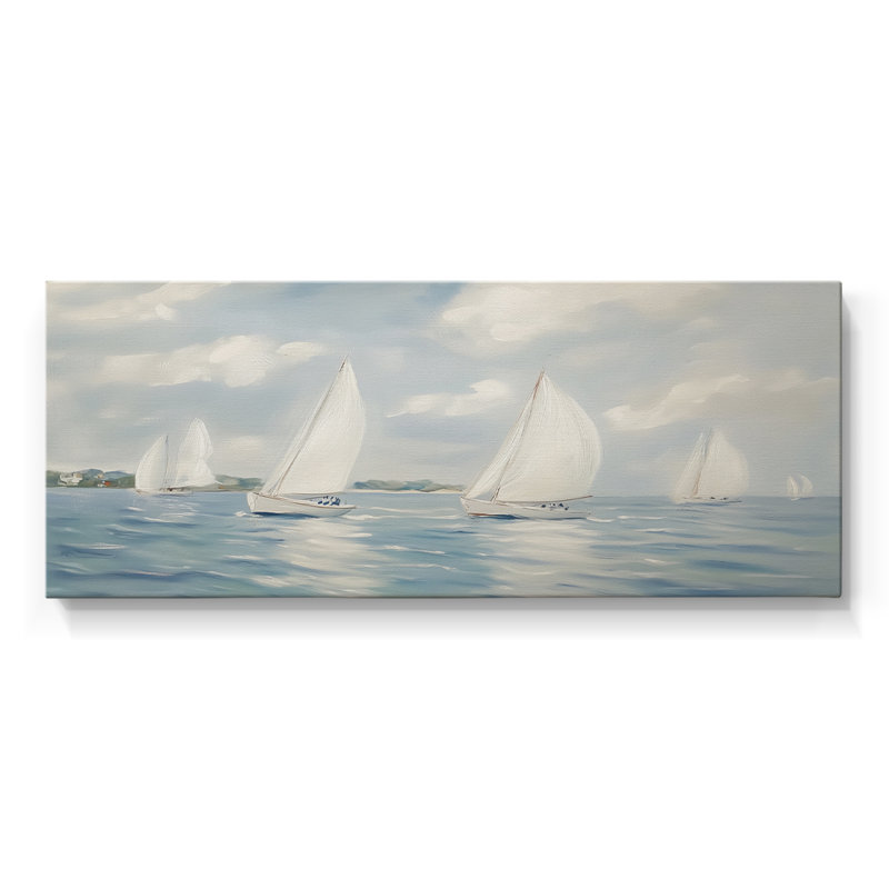 Série nautique-XCVII- Toile tendue avec châssis - Prêt à accrocher, H 12 po x l 30 po