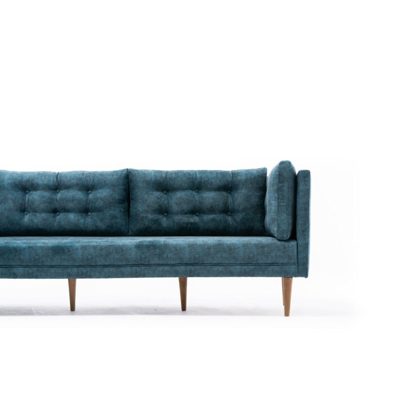 Canapé modulaire Edony, 100 % polyester turquoise