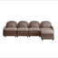 Canapé Teddy en tissu 4 places en forme de nuage, dossier incurvé et accoudoirs avec coussins lombaires incurvés, canapé modulaire 4 places modulaire avec repose-pieds mobile et coussin de soutien à double couche-2115803820-2115803817