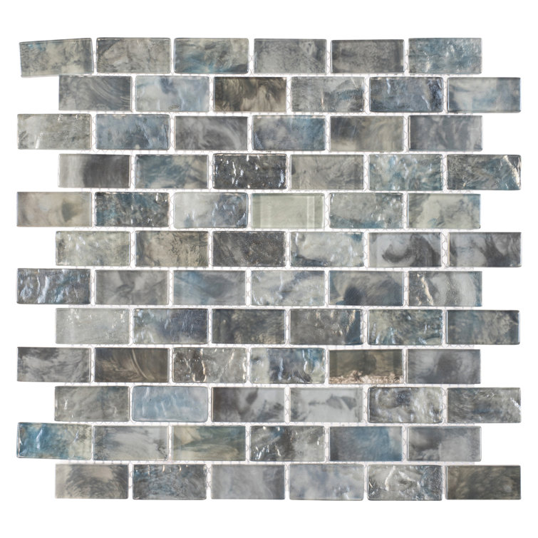 Zalo 1" x 2" Glass Brick Joint Mosaic Wall Tile