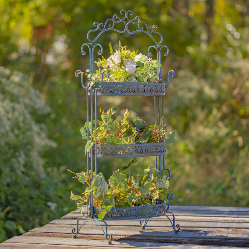 Support pour plante Nimley, Bleu antique